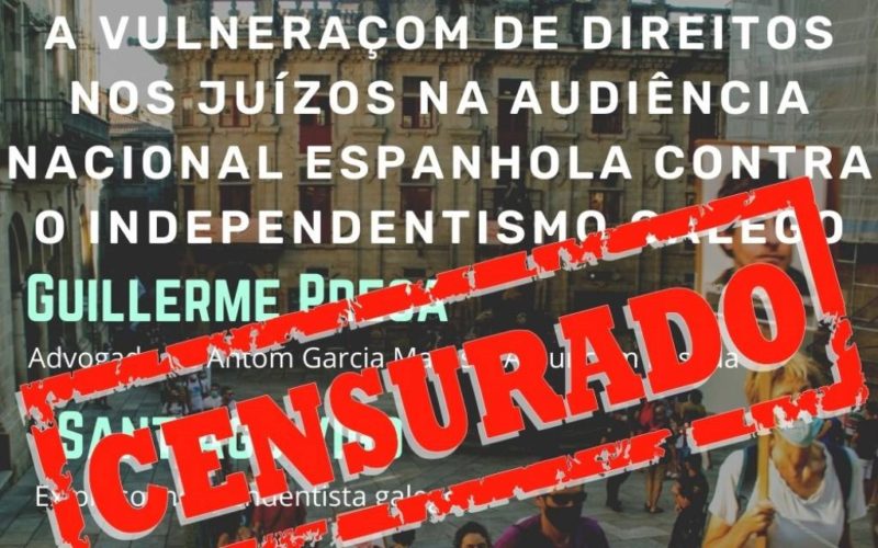 Acusan á USC de censurar unha palestra sobre a conculcación dos dereitos do independentismo galego