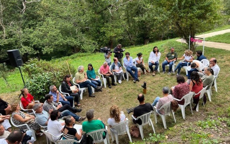 Yolanda Díaz no Courel para presentar o seu programa Sumar