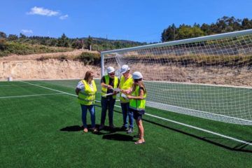 Avanzan a bo ritmo as obras do Campo de Fútbol de Augas Férrea na Cañizas