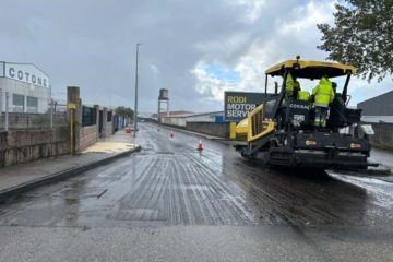 Obras viais no Polígono da Granxa no Porriño