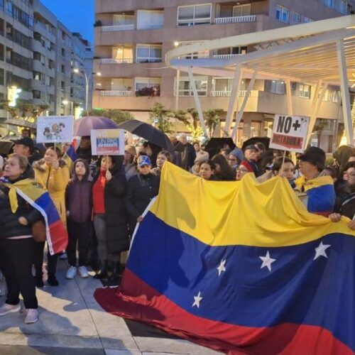 Galicia tamén pulsou a tensión política venezolana