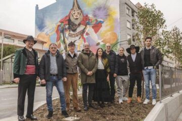 Mural do entroido de Xinzo de Limia impulsado por Turismo de Galicia